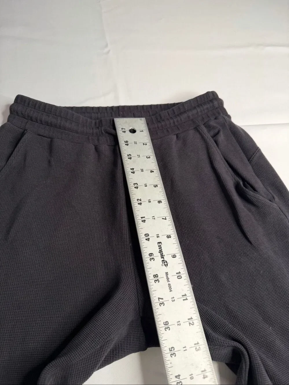 Alo Yoga Waffle Knit Thermal Jogger Sweatpants Charcoal Gray Unisex Size Small